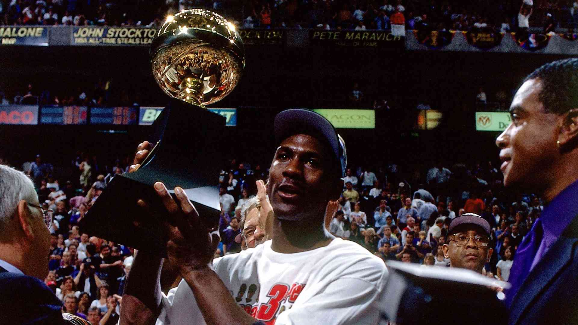 Michael Jordan won the Finals MVP six times. (Image credits: twitter/NBAHistory)
