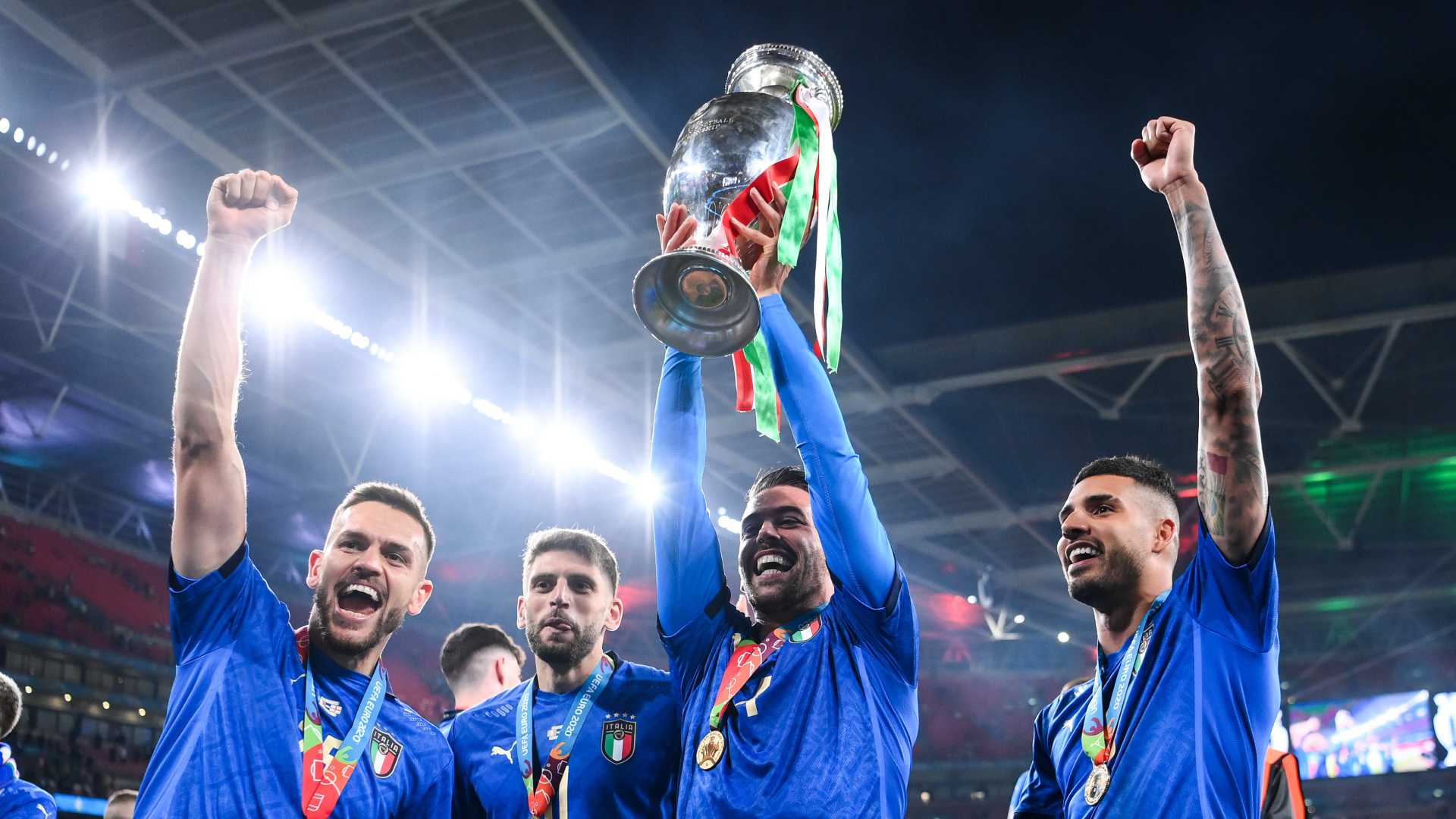 Italy celebrate Euro 2020 triumph, Credit: Twitter/@EURO2024