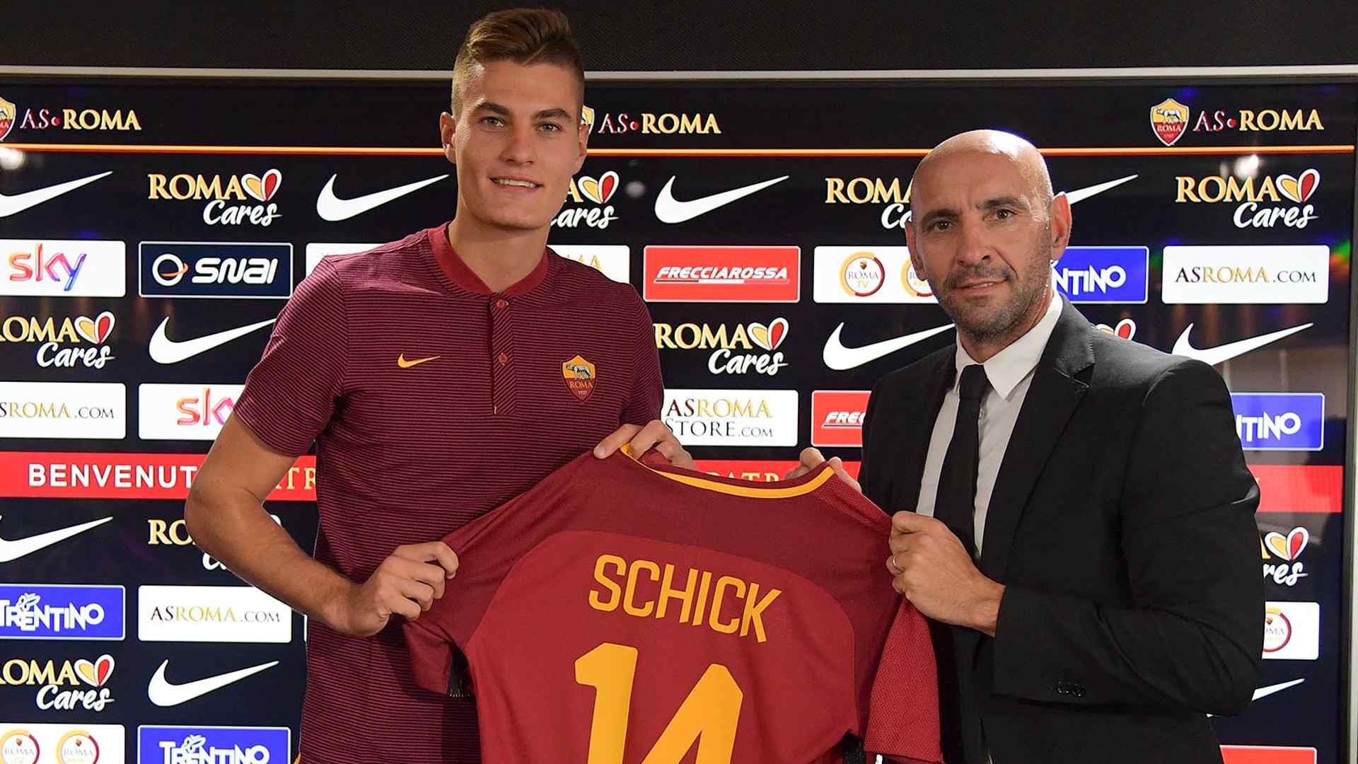 Patrik Schick for AS Roma, Credit: Twitter/@ASRomaEN