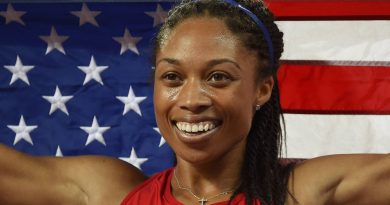 Allyson Felix in a file photo (Image Credits - Twitter/ @marblekelly)