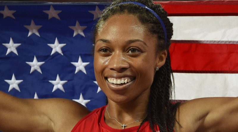 Allyson Felix in a file photo (Image Credits - Twitter/ @marblekelly)