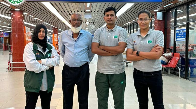 Azra Farooq and Muqddas Bukhari will travel to Bangladesh for their debut beach volleyball competition (image credits- twitter@PVF_Official)
