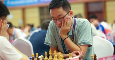 Wei Yi in action during the International Chess Men's Rapid Chess Championship (image credits- twitter@Yanchengcity)