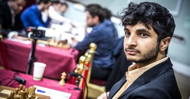 Vidit Gujrathi in action during the Grand Swiss 2023 (image credits- twitter@viditchess)