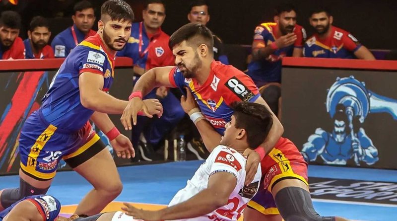 UP Yoddhas against Haryana Steelers at the PKL 2023-24 (Image Credits - Instagram/ UP Yoddhas)