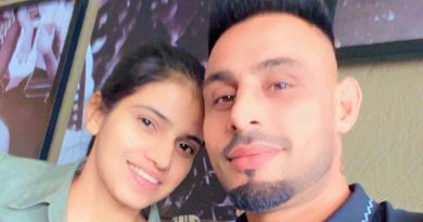 Maninder Singh and his wife Simran Kaur Pannu in a file photo