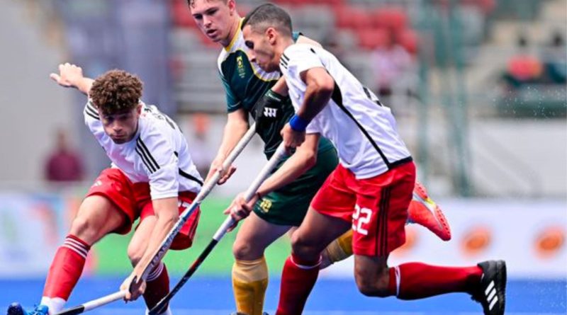 Egyptian U21 team in action against South Africa at the Junior Men's Hockey World Cup (image credits- twitter@asia_hockey)