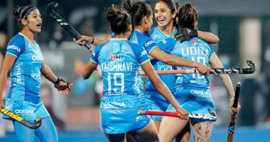 Indian women's hockey team at the FIH Hockey Olympic Qualifiers 2024