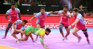 Jaipur Pink Panthers in a match