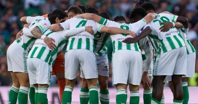 Real Betis players in a file photo. Credits: Twitter/@RealBetis_en