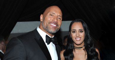 The Rock with his daughter [Credit-X]
