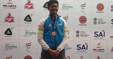 Rudransh Khandelwal gets gold at the Para shooting world cup (image credits- twitter@Media_SAI)