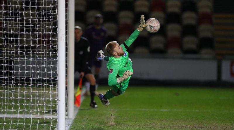 Jason Steele in a file photo; Credit: Twitter@OfficialBHAFC