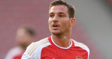 Cedric Soares in a file photo; Credit: Twitter@Arsenal