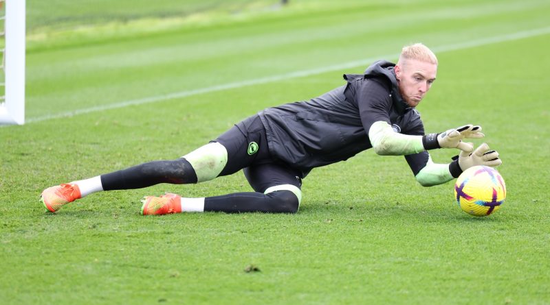 Jason Steele in a file photo; Credit: Twitter@OfficialBHAFC