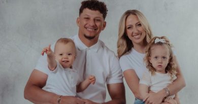 Patrick Mahomes and his wife and children [Credit-Instagram@brittanylynne]